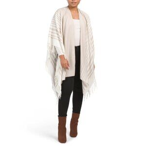 ZIGHILLI Ivory/taupe Made In Italy Uana Striped Sweater